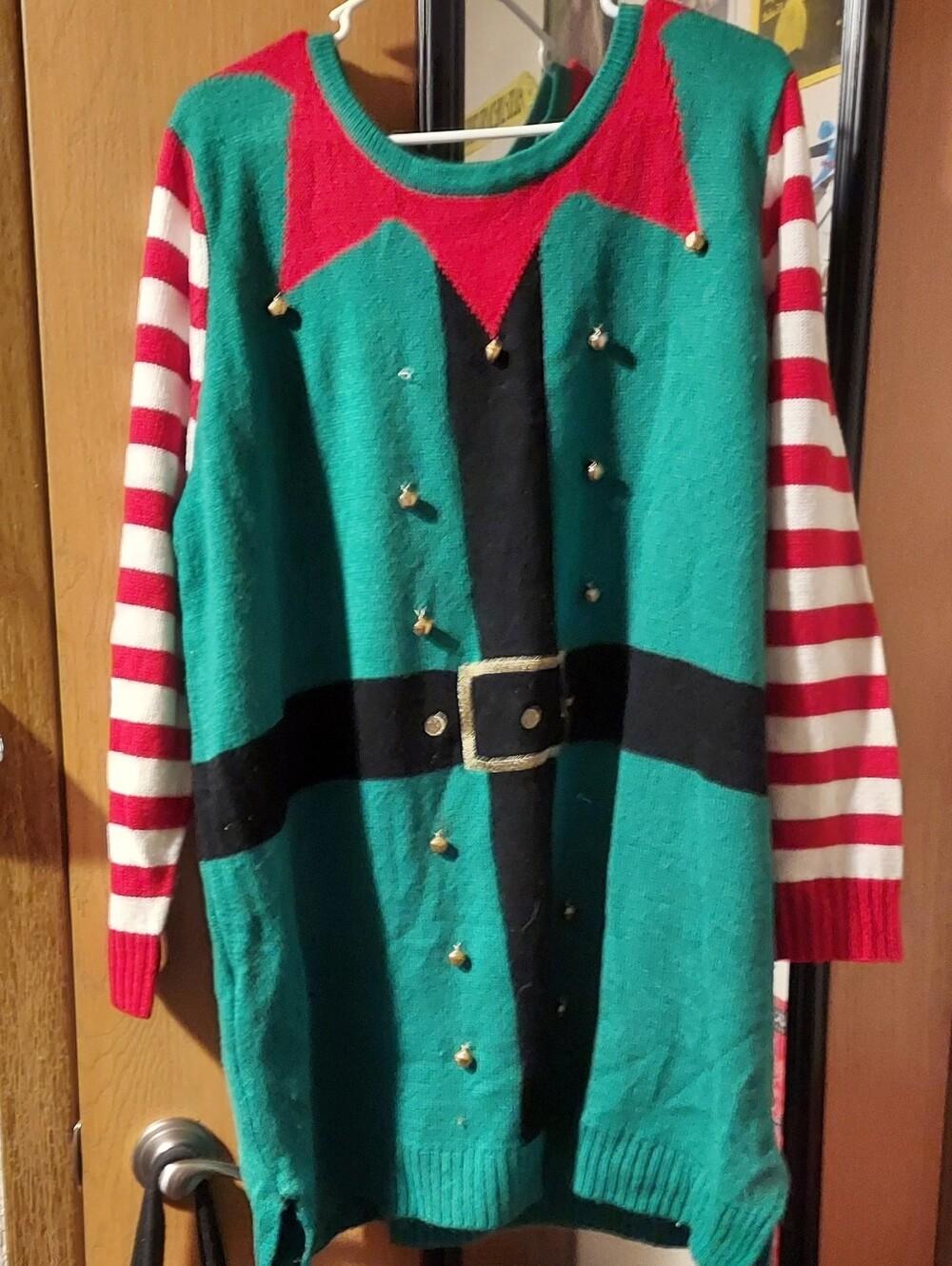 Holiday Time Teal Knit Holiday Sweater